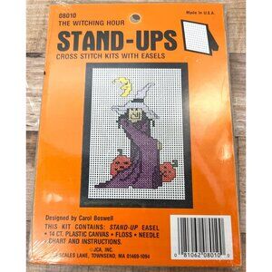 The Witching Hour Stand-Ups Cross Stitch Kit Easel 14 Ct Plastic Canvas By JCA I